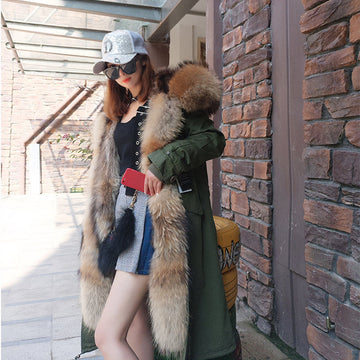 Seduction Styles Women's Winter Wool Collar Long Coat