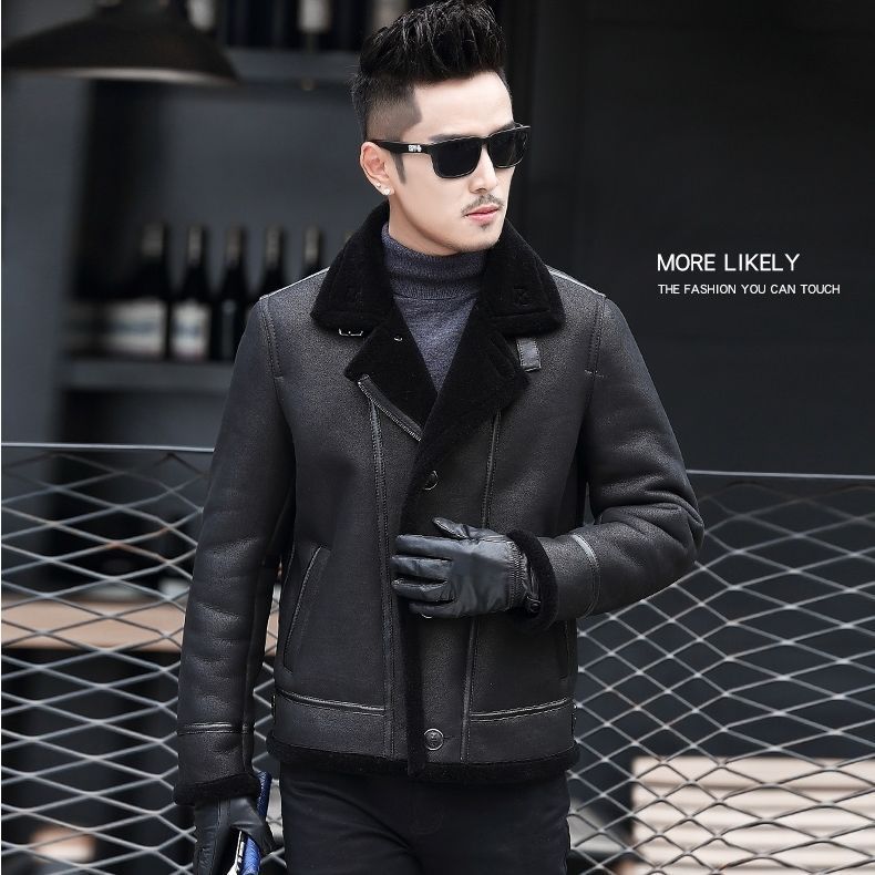 Fashion Personality Fur Integrated Men's Short Coat