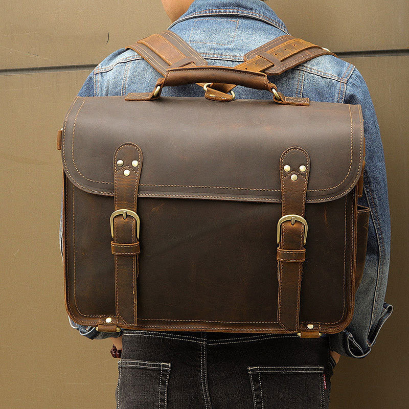 Genuine Leather Men's Bag Genuine Leather Retro Men's One-shoulder Messenger Bag