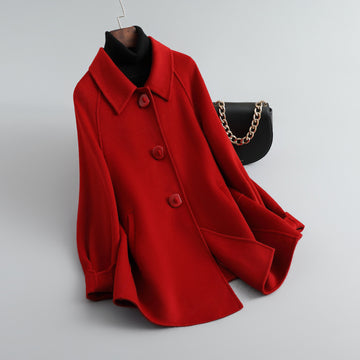 Seduction Styles Women's Simple Double-sided Wool Overcoat