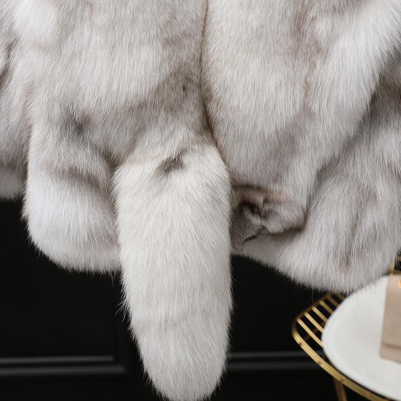 Seduction Styes  Autumn And Winter Real  Fox Fur Leather Fur Coat