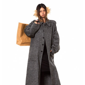 Seduction Styles High-Support Handmade Double-Faced Wool Long Overcoat