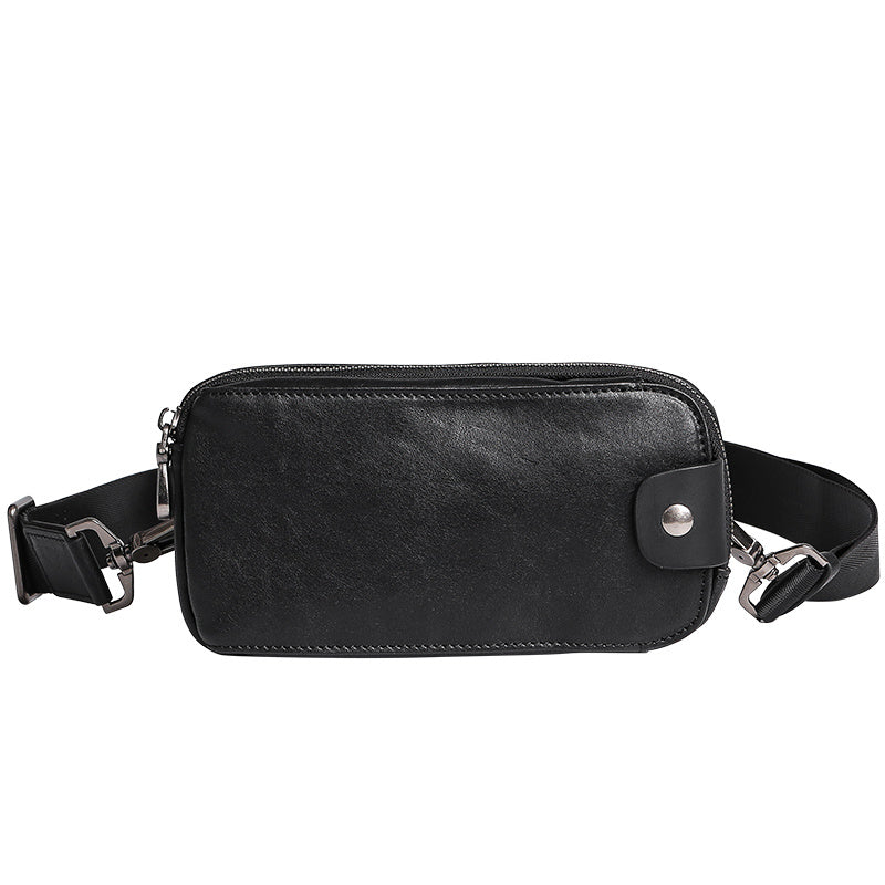 Seduction Styles Genuine Leather Men's Casual Mini One-shoulder Cross-body Mobile Phone Bag