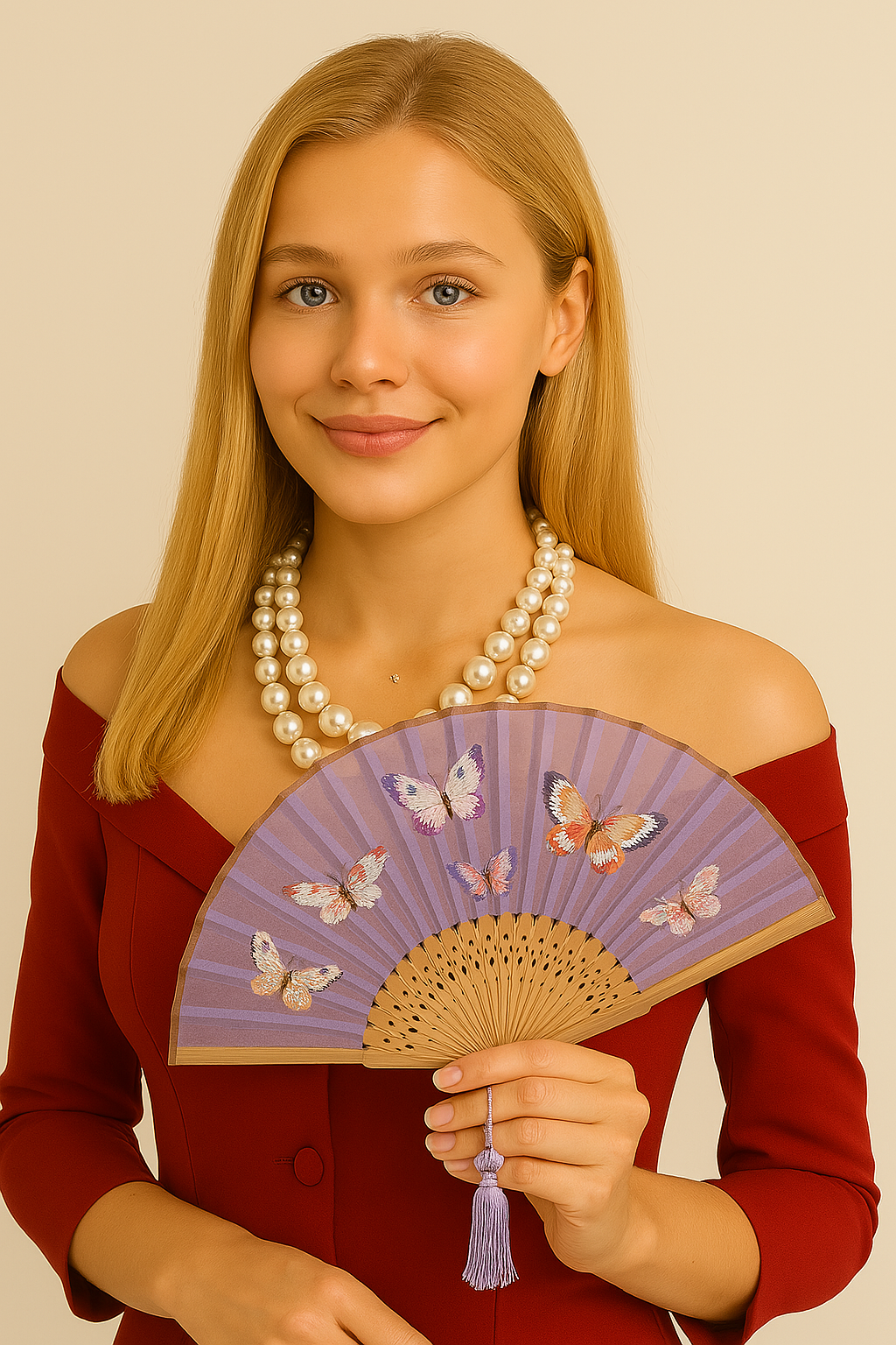 Seduction Styles Embroidered Folding Fan – Tornado Series