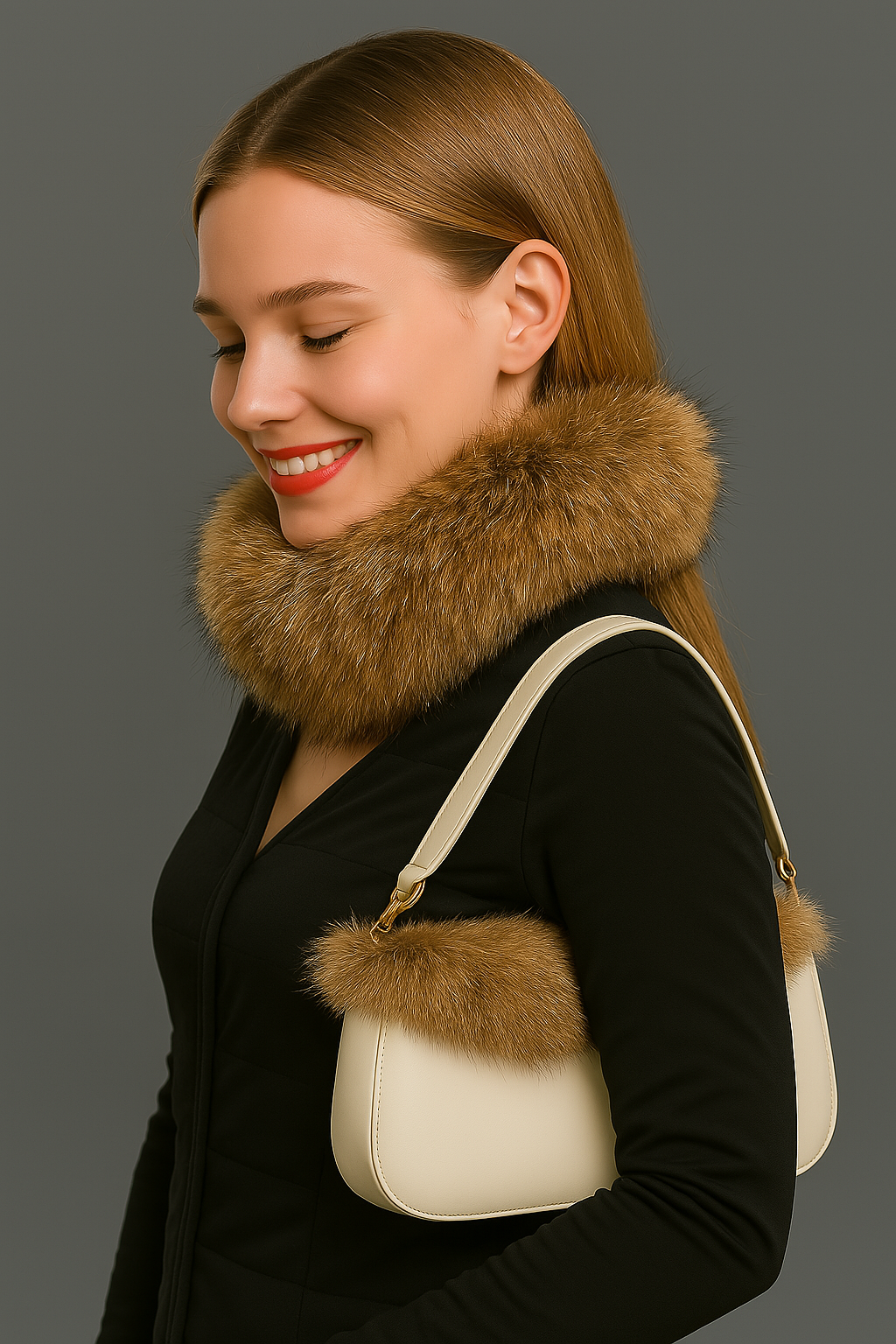 Seduction Styles Real Fox Fur Earmuffs