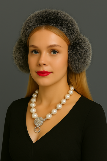 Seduction Styles Monochrome Fox Fur Hat
