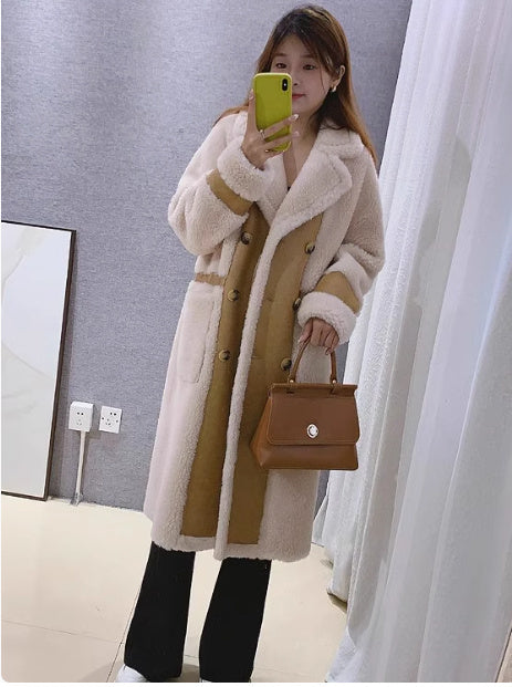 Seduction Styles Double-Breasted Fur Coat